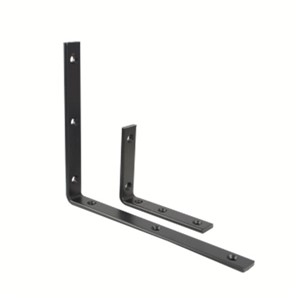 Right angle wall mounting steel bracket, galvanised steel, 250mm x 200mm x 4mm
