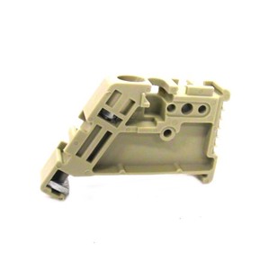 DIN Rail end bracket, beige, TS35 V-2 Wemid, 8.5mm width, -50c to +100c continuous operatingtemperature, EW35