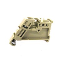 DIN Rail end bracket, beige, TS35 V-2 Wemid, 8.5mm width, -50c to +100c continuous operatingtemperature, EW35