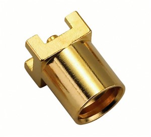 SMD MMCX Connector, vertical mounting, 50R, 0-6GHz, Gold plated over Nickel