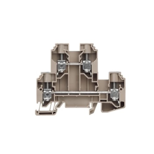 WDK 10 DU-N 10mm2 Multi-tier modular terminal connector, 4 x screw connection, dark beige WemidV-0, 800V 57A