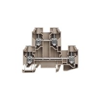 WDK 10 DU-N 10mm2 Multi-tier modular terminal connector, 4 x screw connection, dark beige WemidV-0, 800V 57A