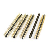 24-Pin Vertical mount, dual row, 2.54mm pitch PCB header, 8.1mm top pin length, 3.1mm bottom pinlength, UL94V-0 PBT black insulator, gold flash pins, 3.0A current rating