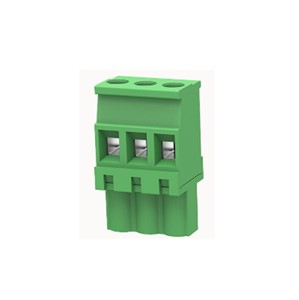 3-Way Pluggable terminal block, 5.08mm pin pitch, vertical mount, screw connection, M3 screwthread, 15A 300V rated (UL), 12-28AWG wire gauge range, polyamide PA66 green insulator UL94V-0,CSA/UL/VDE safety approvals 3-Way Pluggable terminal block, 5.08mm pin pitch, vertical mount, screw connection, M3 screwthread, 15A 300V rated (UL), 12-28AWG wire gauge range, polyamide PA66 green insulator UL94V-0,CSA/UL/VDE safety approvals