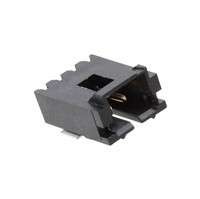 2-pin Single row SMD male right angle locking header connector, shrouded, 2.54mm pitch, blackthermoplastic housing, UL94V-0, 3-amp current rating, -65c to +105c operating temperature range