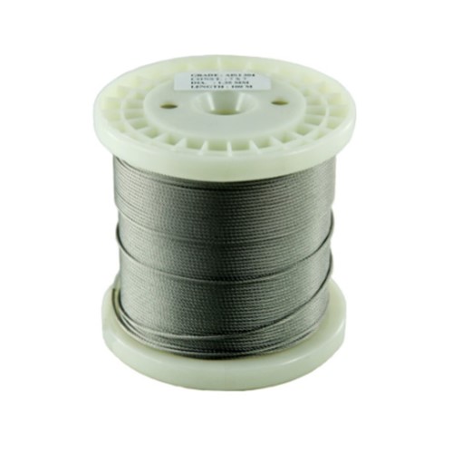 Stainless steel trace wire, 1.35mm diameter, 100M spool, 148KG breaking load, 7X7 leader