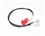 RED Neon indicator lamp 200mm flying leads PVC cable 0.5mm cores 6.3mm female QC tab connectorson each wire 250VAC snap lock type designed for 10mm panel mounting