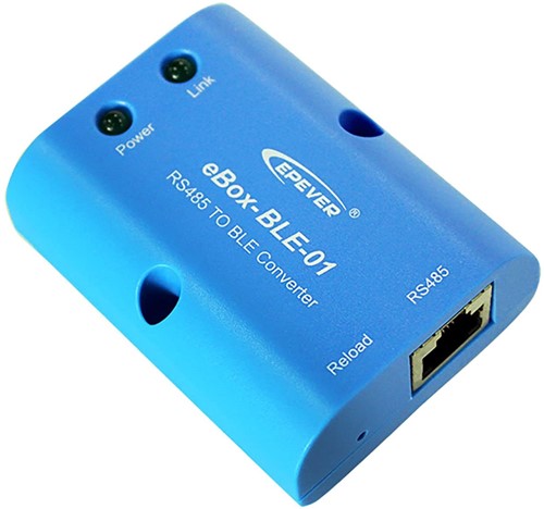 Bluetooth serial adapter for eTracer MPPT solar controller and inverter, for wireless monitoring,parameter settings. Support mobile phone APP, plug and play, simple and convenient to set, uses highperformance, ultra-low power consumption Bluetooth dedicated chip, Bluetooth 4.0 and BLE technology,fast communication, strong anti-interference ability, no need for external power supply,communication distance up to 10M