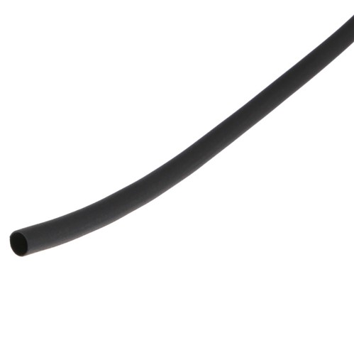 Thin-wall heatshrink tubing, flexible, polyolefin, 2 to 1 shrink ratio, 0.25mm wall thickness beforeheating, 0.45mm wall thickness after recovery, 600V rated insulation voltage, black, UL224VW-1C-UL, CSA, 200M/reel, SOLD IN LENGTHS PER METRE