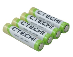 1.5V 1100mAh AAA LR03 Alkaline Battery, C-Tech branding, 5-year shelf life, 0% Mercury andCadmium