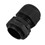 M22 x 1.5 Cable gland, black colour, Nylon 6 Neoprene gasket, 7-12mm cable range, IP68 waterresistance, UL certified
