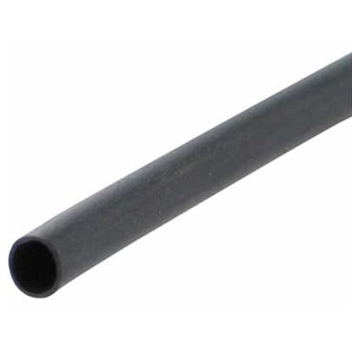 3.175mm Flexible, flame retardant, black polyolefin heatshrink, -55c to +135c continuousoperating temperature, 0.51mm wall thickness (recovered), 1.57mm internal diameter (recovered),1.22M length, UL, CSA rated