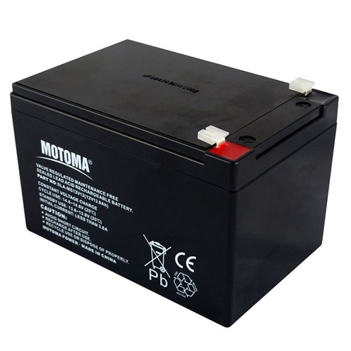 [T:Description]

The 12V 12Ah Sealed Lead Acid VRLA Battery is a professional-grade quality, high reliability design, with a 12-Month Original manufacturers quality and performance guarantee. It is built with super heavy-duty grid with high-performance plates and electrolyte, and has a 180A maximum discharge current, making it perfect for a variety of uses. 
[BR]
[BR]
It features an ABS (UL94-HB) case with a -20c to +50c operating temperature range, and low self-discharge performance for long life. This makes it perfect for use in alarm systems (fire and security), children&#39;s electric cars and toys, RV applications, power tools, motorcycle starting, motorised golf trundlers, marine equipment, kontiki, UPS, back-up power supplies, and medical equipment. 
[BR]
[BR]
Get your 12V 12Ah Sealed Lead Acid VRLA Battery today for a dependable, reliable power solution at an unbeatable price.

[T:Tech Specs]
Nominal voltage: 12V 12Ah
[BR]
Type: VRLA Battery
[BR]
Dimensions: 151mm (L) x 98mm (W) x 95mm (H)
[BR]
Terminals: F2 Tab Terminals (6.35mm QC type)
[BR]
Weight: 3.6KG
[BR]
Additional: ABS (UL94-HB) case, 180A maximum discharge current, -20c to +50c operating temperature range, Safety approvals: IEC60896-21/22, JIS C8704, YD/T799, BS6290:4, GB/T 19638, UL1989.
[T:Uses:]
[UL]- Home Alarms - Security Systems - Backup Power - Toys - Agricultural - Kontiki/Long Line Fishing - Camping - Consumer Devices - Tools -Torches[/UL]