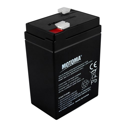 [T:Description]

The 6V 4Ah Sealed Lead Acid VRLA Battery is a high-performance, reliable power source for your various needs. This professional-grade battery is designed with high reliability and comes with a 60A maximum discharge current. It is made with a super heavy-duty grid and high-performance plates and electrolyte. The maintenance free, spill proof, leak proof design, can be used in vertical or horizontal orientation.
[BR]
[BR]
This battery is housed in a robust ABS (UL94-HB) case and has an operating temperature range of -20c to +50c, perfect for a wide range of applications. It has a low self-discharge performance and is suitable for use in alarm systems, children&#39;s electric cars and toys, camping, RV applications, portable lighting, motorcycle starting, motorised ducks, consumer devices, power tools, agricultural, torches, kontiki, and medical equipment. 
[BR]
[BR]
It is backed by a 12-month original manufacturer&#39;s quality and performance guarantee. Invest in this 6V 4Ah Sealed Lead Acid VRLA Battery for your power source needs and you&#39;ll be sure you have a reliable and durable power supply.

[T:Tech Specs]
Nominal voltage: 6V 4Ah
[BR]
Type: VRLA Battery
[BR]
Dimensions: 70mm (L) x 47mm (W) x 101mm (H)
[BR]
Terminals: F1 Tab Terminals (4.75mm QC Type)
[BR]
Weight: 0.71KG
[BR]
Additional: ABS (UL94-HB) case, 105A maximum discharge current, -20c to +50c operating temperature range, Safety approvals: IEC60896-21/22, JIS C8704, YD/T799, BS6290:4, GB/T 19638, UL1989.
[T:Uses:]
[UL]- Home Alarms - Security Systems - Backup Power - Toys - Agricultural - Kontiki/Long Line Fishing - Camping - Consumer Devices - Tools -Torches[/UL]