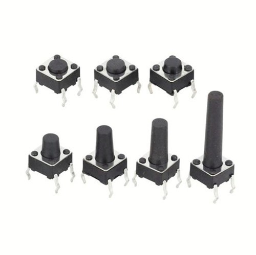 Waterproof tactile switch 6mm x 6mm 9.5mm shaft height 250gf operating force 12VDC 50mA