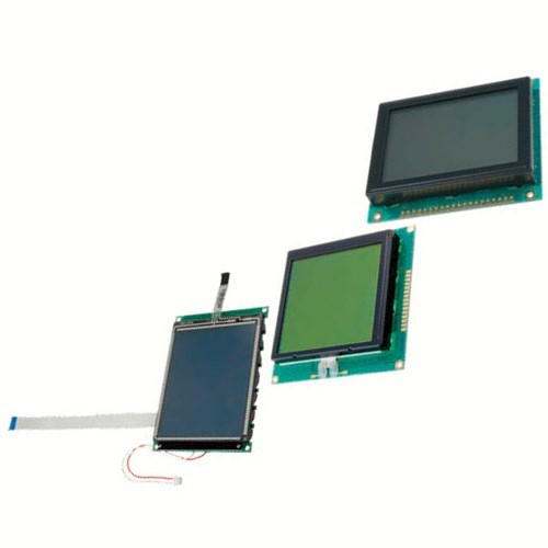 128x64 FSTN COG Custom LCD display, 6 oclock viewing direction, transflective, positive mode,3.3V logic, ST7565P controller, COG+FPC connection,LED backlight (yellow green)